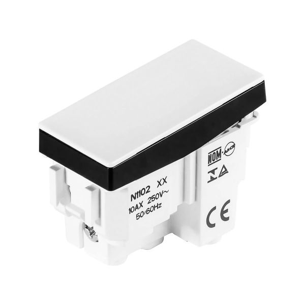 Interruptor de escalera con piloto LED, 10 A, bicolor. N1102.3-BN Estevez