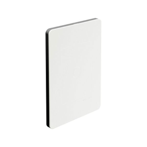 Placa ciega blanca con chasis negro. N1370-BN Estevez