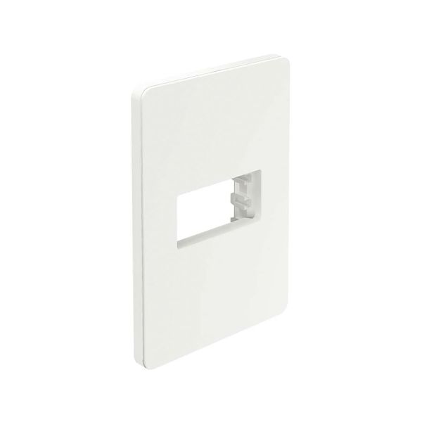Placa de 1 módulo, con chasis blanco. N1371-BL Estevez