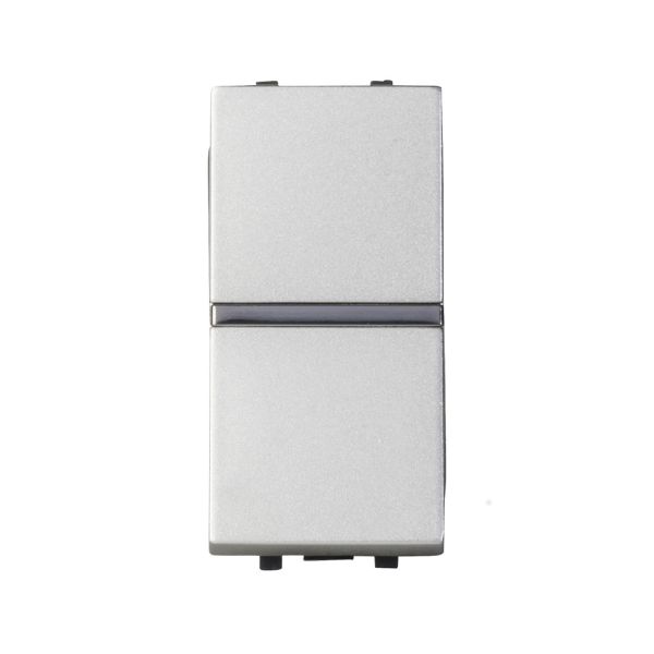 Interruptor sencillo sin piloto, plata. N2101-PL Estevez