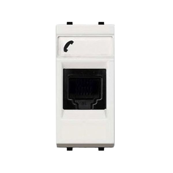 Toma telefónica de 6 hilos RJ12, blanco. N2117.6-BL Estevez