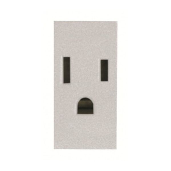 Contacto 2 polos + tierra, 15 A, plata. N2128-PL Estevez