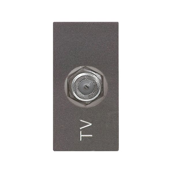 Toma coaxial TV con conector roscado, antracita. N2150-AN Estevez