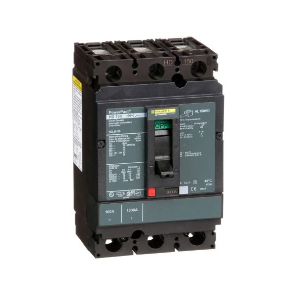 Interruptor Termomagnético, 3 polos, 100 A,  HDL36100 Schneider Electric