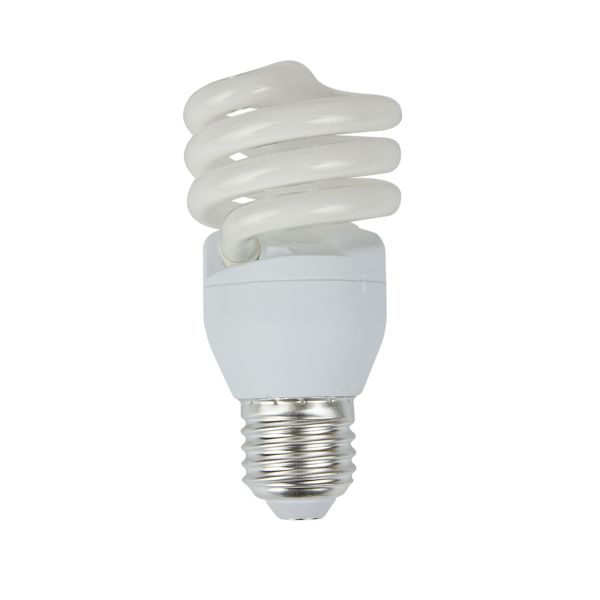 Foco fluorescente, 15 W, Luz de día, Base E27, HEL-15W/65-T2 Tecnolite