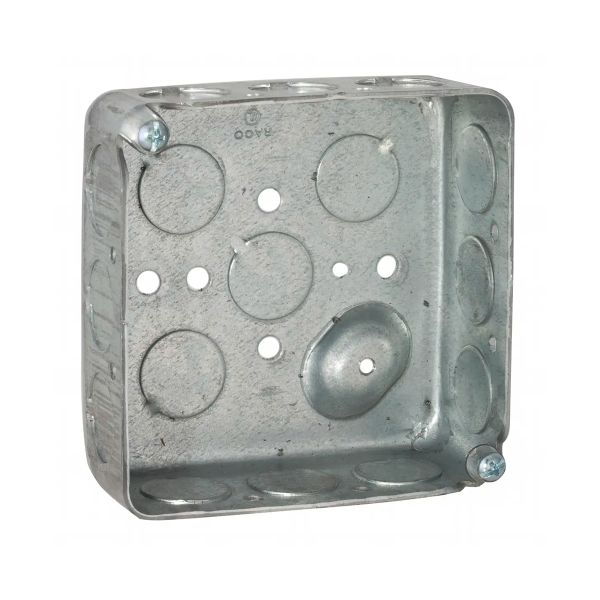 Caja cuadrada 4 x 4", profundidad 1- 1/2", 16 entradas de 1/2". 190 Hubbell