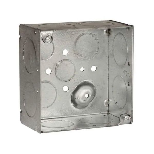 Caja cuadrada de 4", soldada, gris. 233 Hubbell