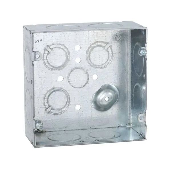 Caja cuadrada de 4.6", soldada, gris. 258 Hubbell