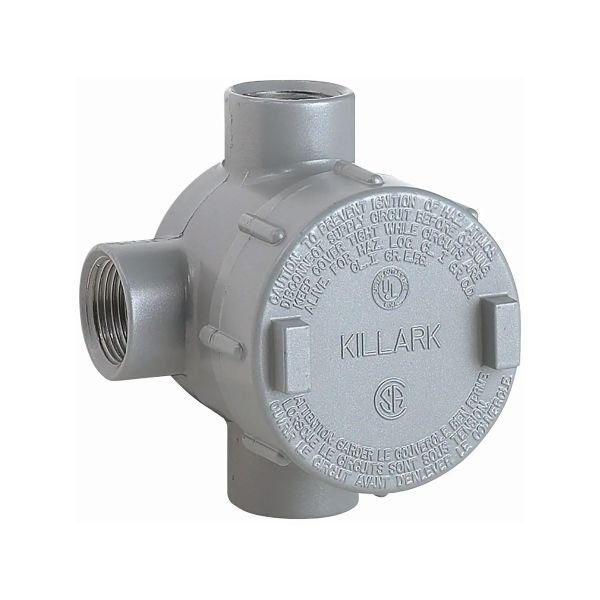 Cuerpo de salida GEC de 1" tipo T, aluminio. GECTT-3 Hubbell