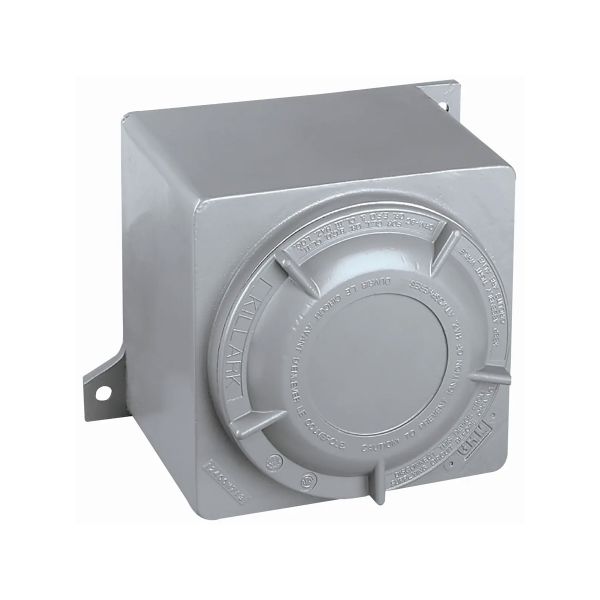 Gabinete de aluminio de 7.06 x 8.31 x 4.13", con tapa roscada. GRK Hubbell