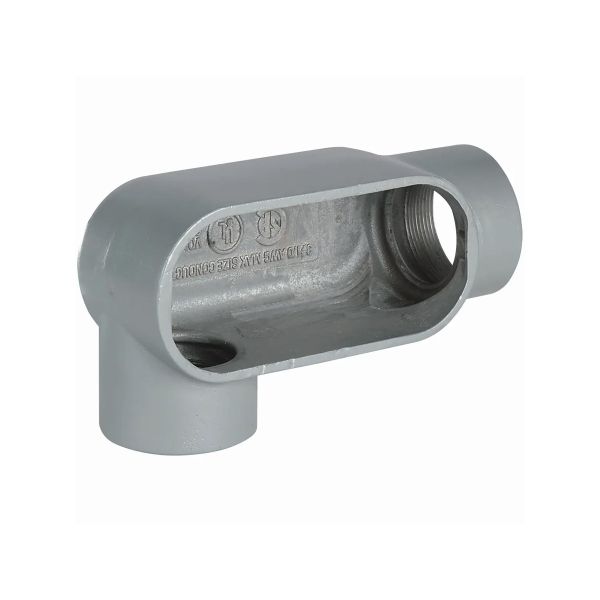 Cuerpo de conducto de aluminio serie 7, tipo LR, 3/4". LR27SA Hubbell