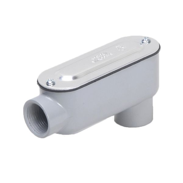 Condulet 2", tipo Lb, resistente, gris. RLB200 Hubbell
