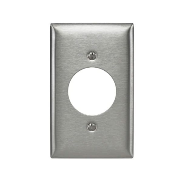 Placa de acero inoxidable, con 1 abertura de 1,60". SS720 Hubbell