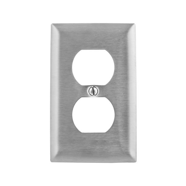 Placa dúplex de acero inoxidable. SS8 Hubbell