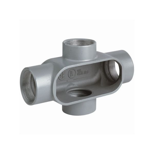 Cuerpo de conducto de aluminio serie 7, tipo X, 1". X37SA Hubbell