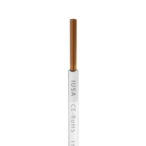 Alambre THW calibre 12, blanco, caja de 100 mts. ATHW-12B Iusa