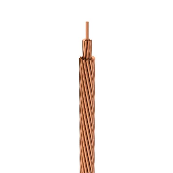 Cable de cobre semiduro desnudo, calibre 4, carrete de 509 kg. CD-4 Iusa