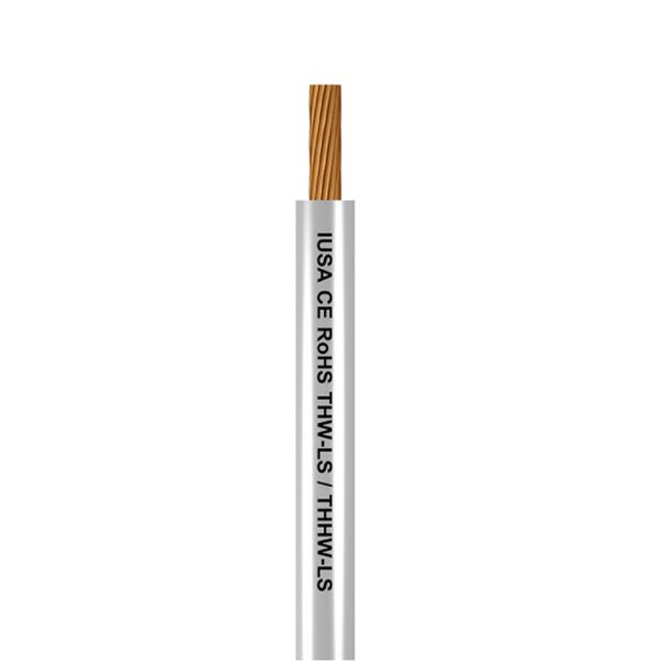 Cable THW-LS calibre 6, blanco, rollo de 100 mts. CTHW-6B Iusa