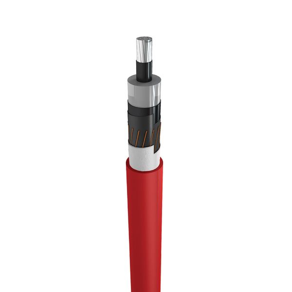 Cable XLP-RA para media tensión, calibre 3/0, 15k V, rojo, carrete de 500 mts. XLP3/0AL15KV Iusa