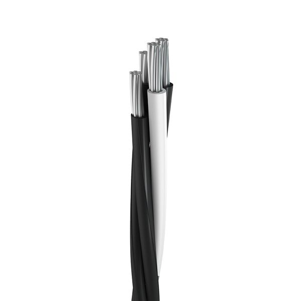 Cable XLP para distribución subterránea, tríplex, negro, carrete de 500 mts. XLP6(2+1)AL600V Iusa