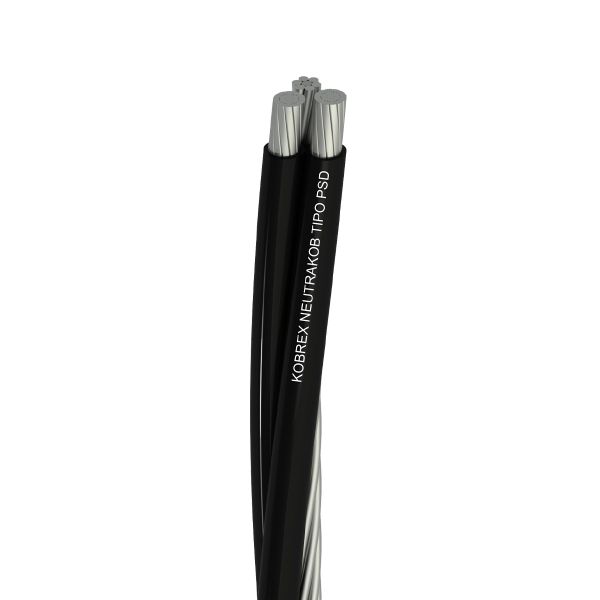 Cable neutranel 2x3/0+1x1/0 tipo ACSR, para distribución aérea, carrete de 500 mts. CN2X3/0+1X1/0ACSR Kobrex
