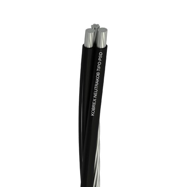 Cable neutranel 3x1/0+1x2 tipo ACSR, para distribución aérea, carrete de 500 mts. CN3X1/0+1X2ACSR Kobrex