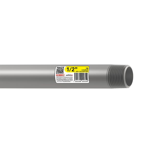 Tubo conduit de acero galvanizado, 1/2", 16 mm. TEA13 Kobrex