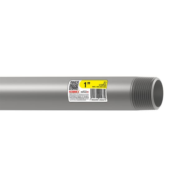 Tubo conduit de acero galvanizado, 1", 27 mm. TEA25 Kobrex