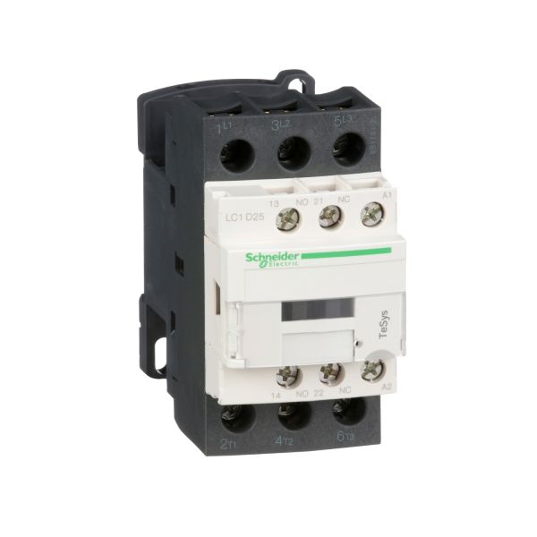 Contactor magnético, 3 polos, 25 A, 15 HP a 480 V CA. LC1D25B7 Schneider Electric