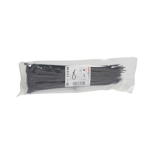 Cincho negro, 3.5 x 280 mm, bolsa de 100 unidades. 031805 Legrand