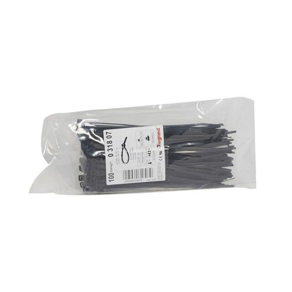 Cincho negro, 4.6 x 180 mm, bolsa de 100 unidades. 031807 Legrand