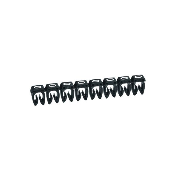 Etiqueta CAB 3 para cableado de 1.5 a 2.5 mm², número 0, negro. 038220 Legrand
