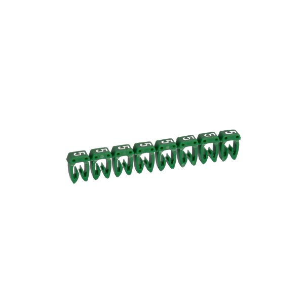 Etiqueta CAB 3 para cableado de 1.5 a 2.5 mm², número 5, verde. 038225 Legrand