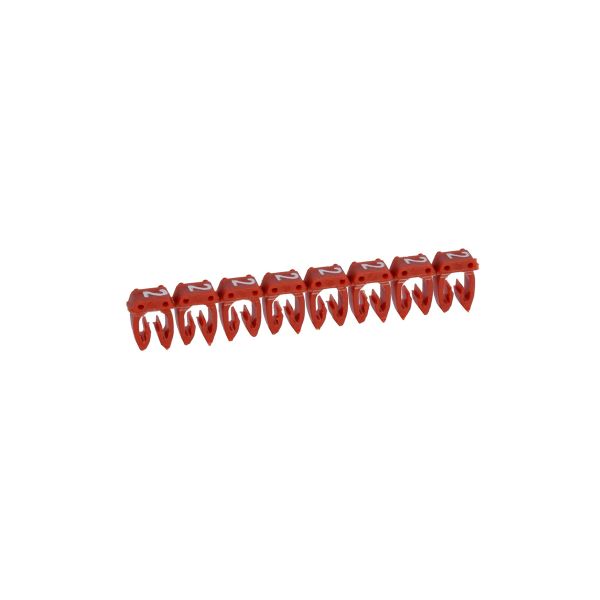 Etiqueta CAB 3 para cableado de 4 a 6 mm², número 2, rojo. 038232 Legrand