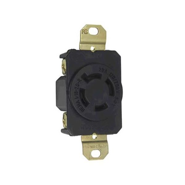 Receptáculo de 4 polos, 20 A, negro. 7410 Legrand