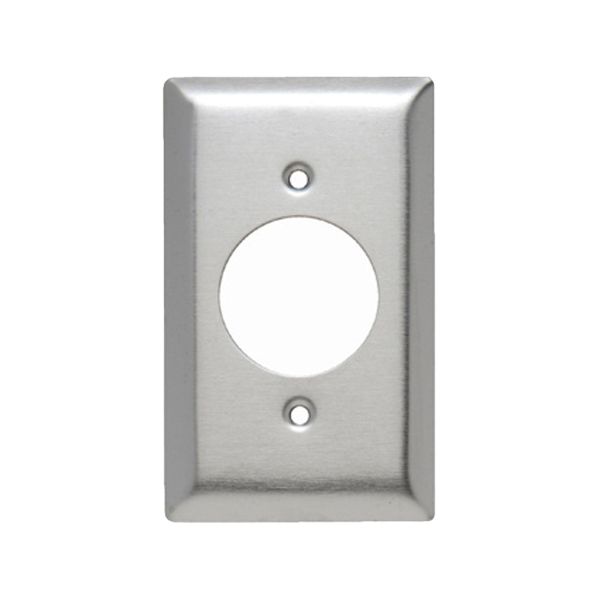 Placa para receptáculo con abertura redonda de 1.59", acero inoxidable. SS720 Legrand