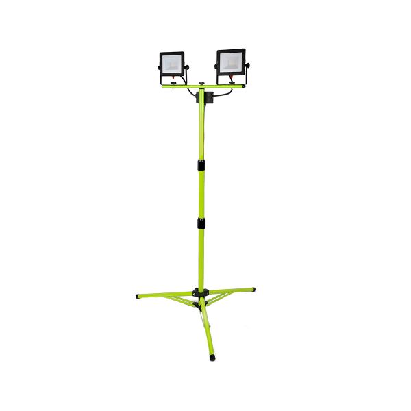 Lámpara LED de trabajo con tripié, 2x50W. ELSWT250BG3-MX2 Luceco