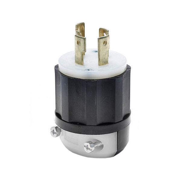 Clavija con seguro, 30 A, 480 V, negro/blanco. 02731-000 Leviton
