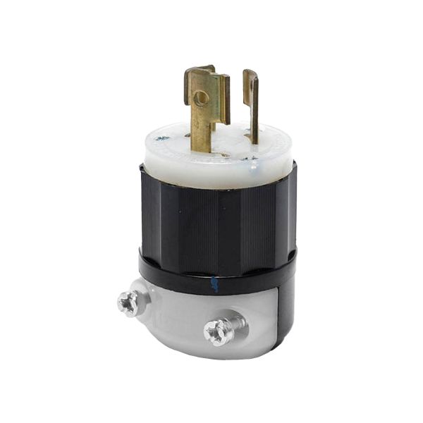 Clavija media vuelta con seguro, 15 A, 250 V, con conexión a tierra. 04570-00C Leviton
