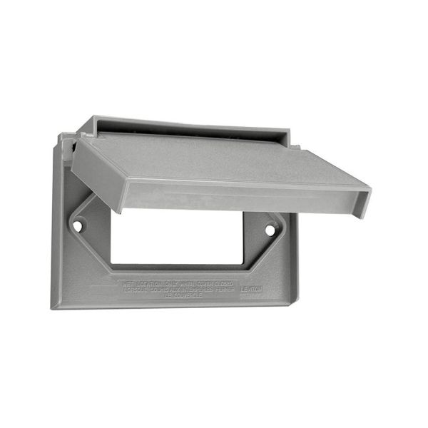 Placa para interruptor diferencial, resistente a la intemperie, gris. 04996-0GY Leviton