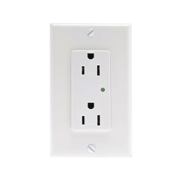 Tomacorriente dúplex con protección contra sobretensiones. 05280-00W Leviton