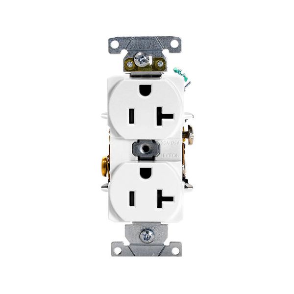Receptáculo dúplex con puesta a tierra automática, 20 A, blanco. 05362-0SW Leviton