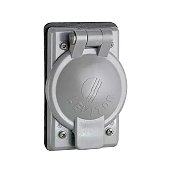 Placa de cubierta para receptáculo, gris. 07420-CRG Leviton