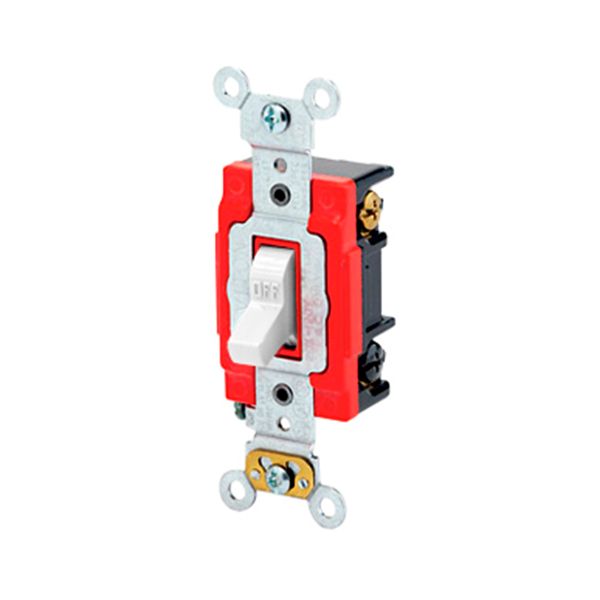 Interruptor de palanca silenciosa, blanco, 3 vías. 1223-2W Leviton