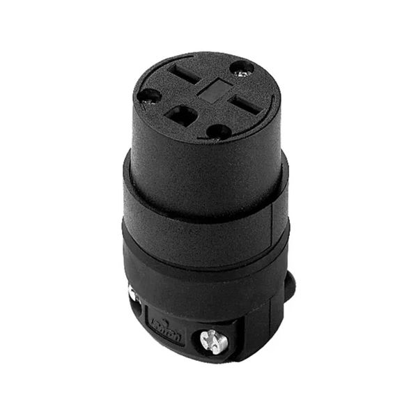Conector de hule, 15 A, negro. 615CR-000 Leviton