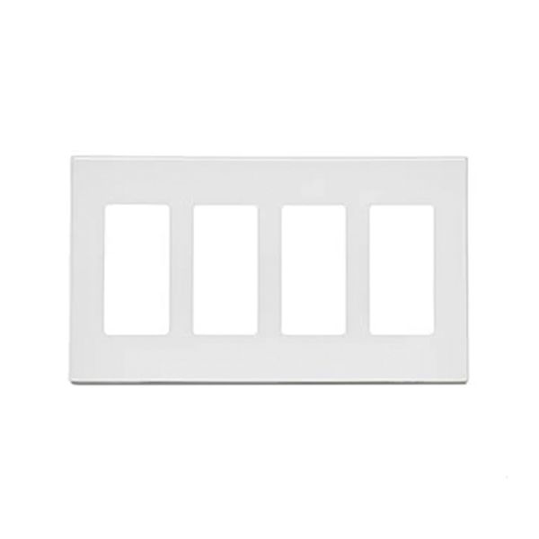 Placa de 4 puertos, blanco. 80312-0SW Leviton