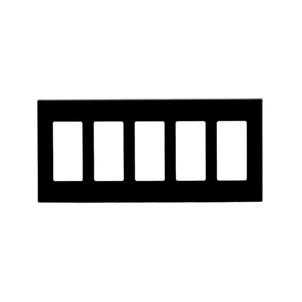 Placa de 5 puertos, negro. 80321-0SE Leviton