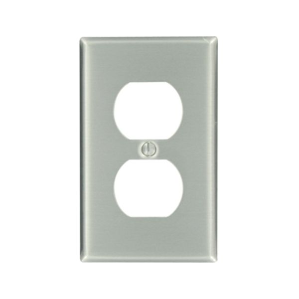 Placa para receptáculo dúplex, aluminio. 83003-000 Leviton