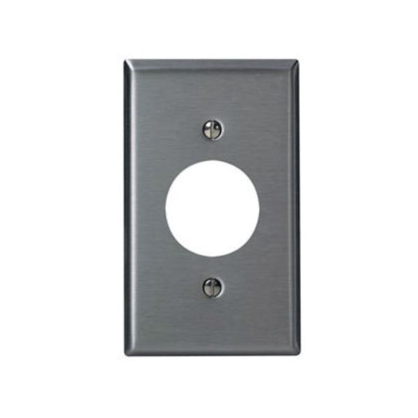 Placa para receptáculo con orificio de 1.4", acero inoxidable. 84004-040 Leviton