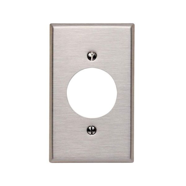 Placa para receptáculo, acero inoxidable no magnético. 84020-040 Leviton